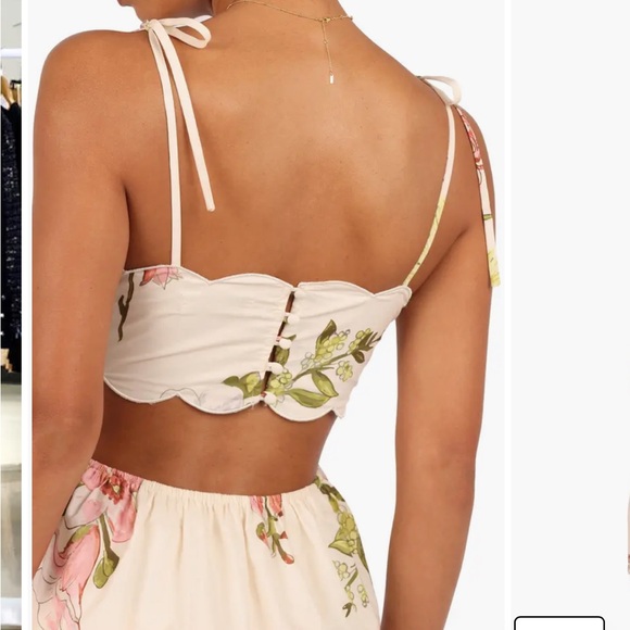 Petal & Pup Cream Floral Tie-Shoulder Tiered Maxi Dress - Picture 3 of 4